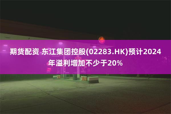 期货配资 东江集团控股(02283.HK)预计2024年溢利增加不少于20%