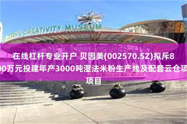 在线杠杆专业开户 贝因美(002570.SZ)拟斥8000万元投建年产3000吨湿法米粉生产线及配套云仓项目