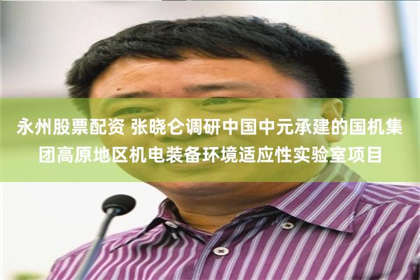 永州股票配资 张晓仑调研中国中元承建的国机集团高原地区机电装备环境适应性实验室项目